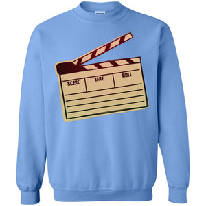 Movie Clapper Filmmaker Film Student ShirtG180 Gildan Crewneck Pullover Sweatshirt 8 oz.