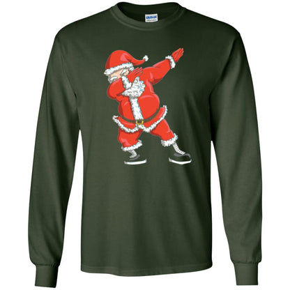 Christmas T-shirt Dabbing Santa Claus T-shirt Forest Green