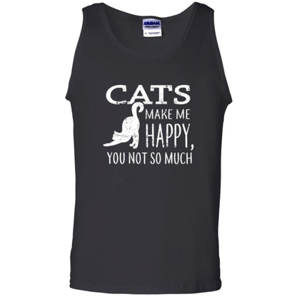 Cat Lover T-shirt Cats Make Me Happy You Not So Much Black