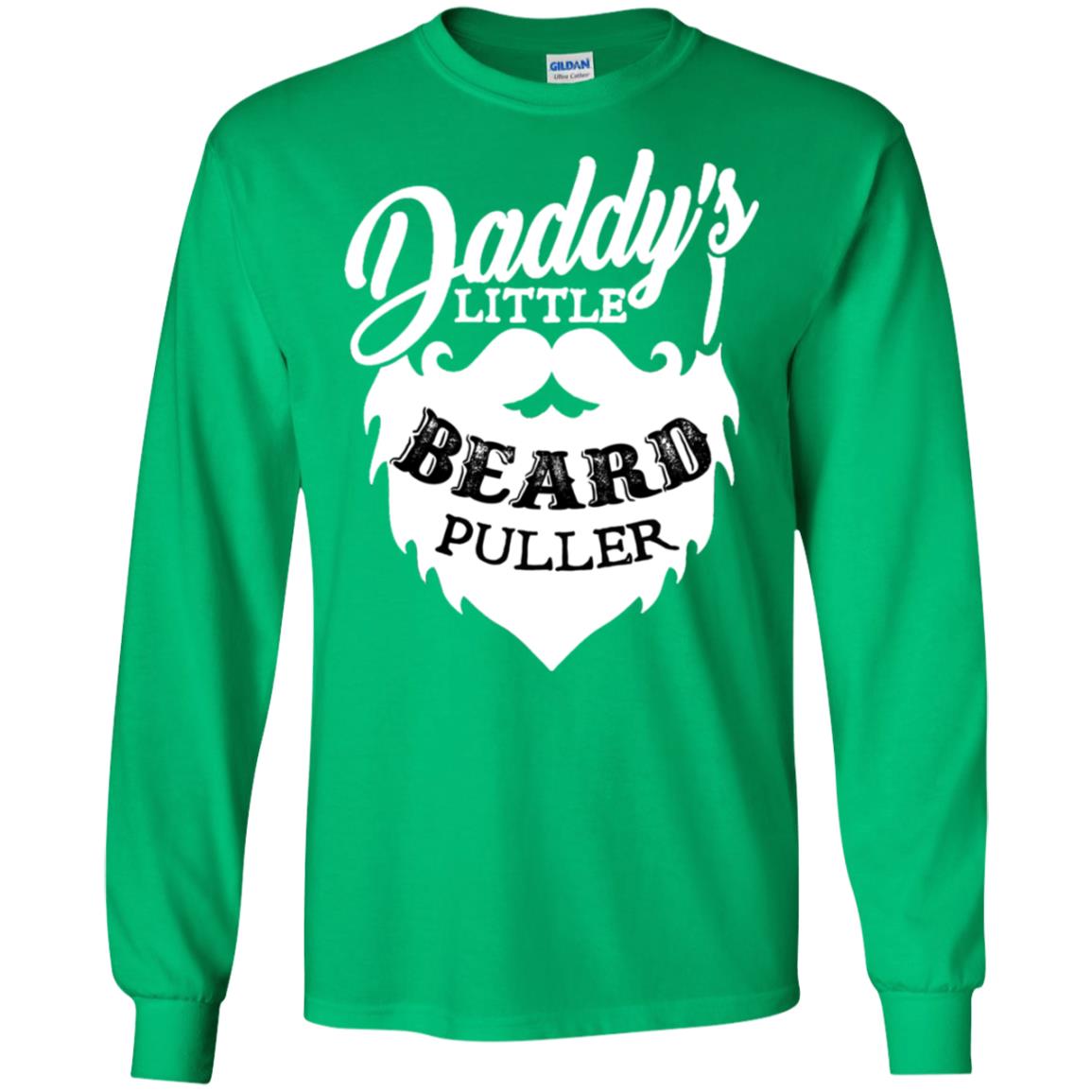 Daddy's Little Beard Puller Kid Shirt Irish Green