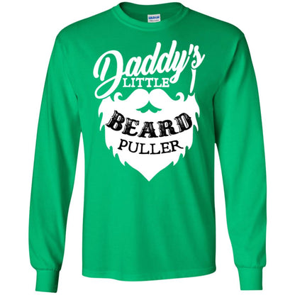 Daddy's Little Beard Puller Kid Shirt Irish Green