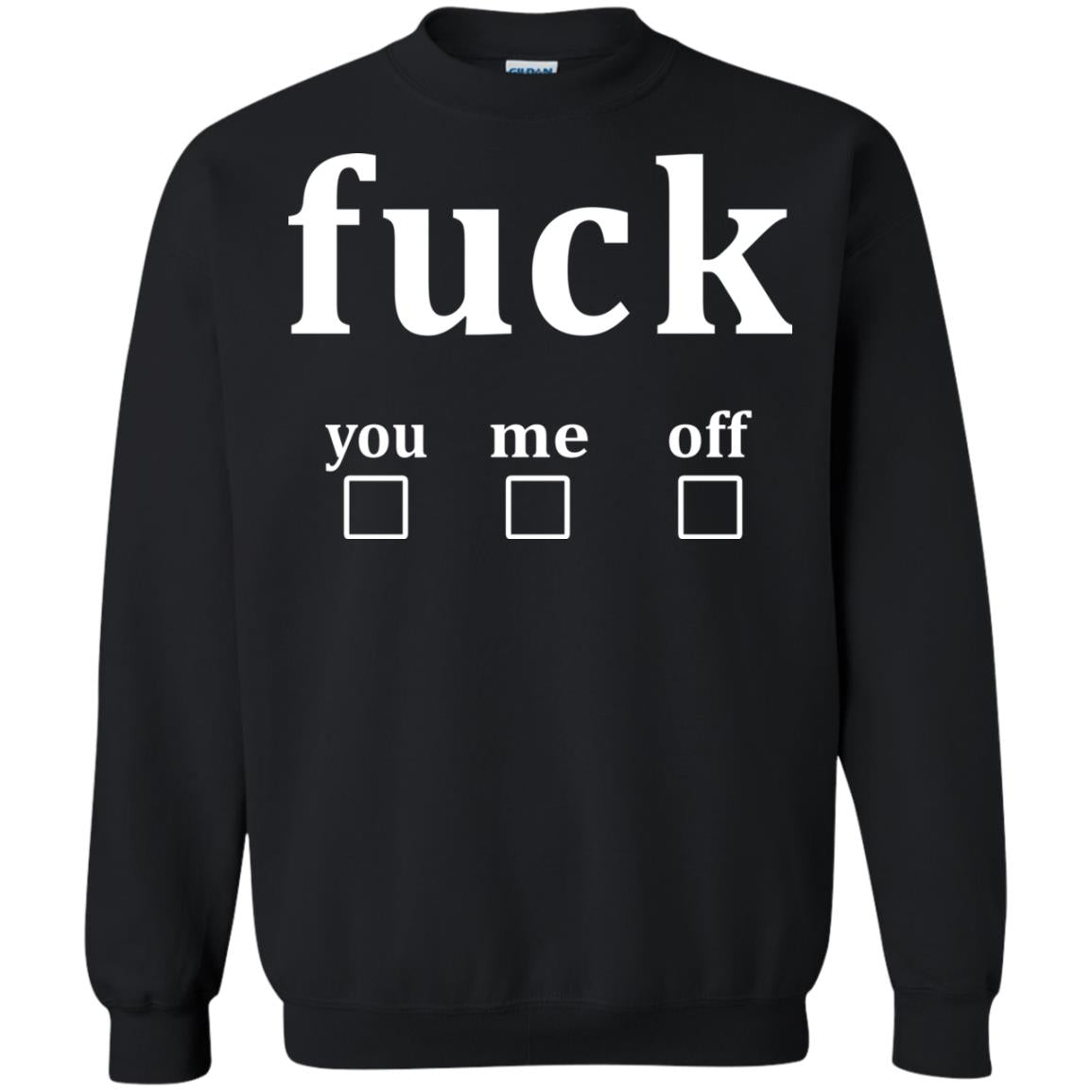 Fuck You Me Off Shirt Black