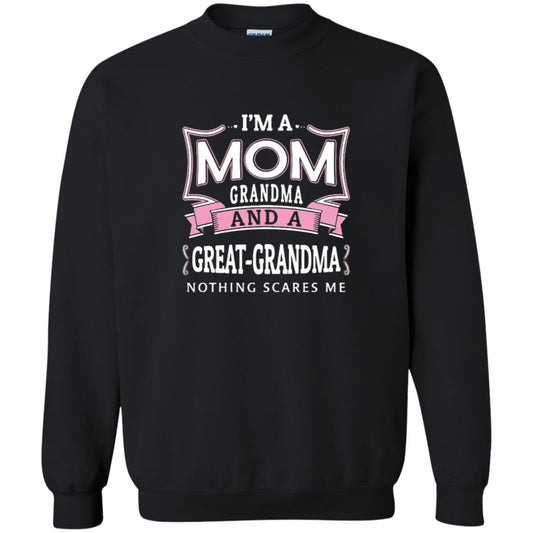 Nana T-shirt Nothing Scares Me I'm Mom Grandma Black