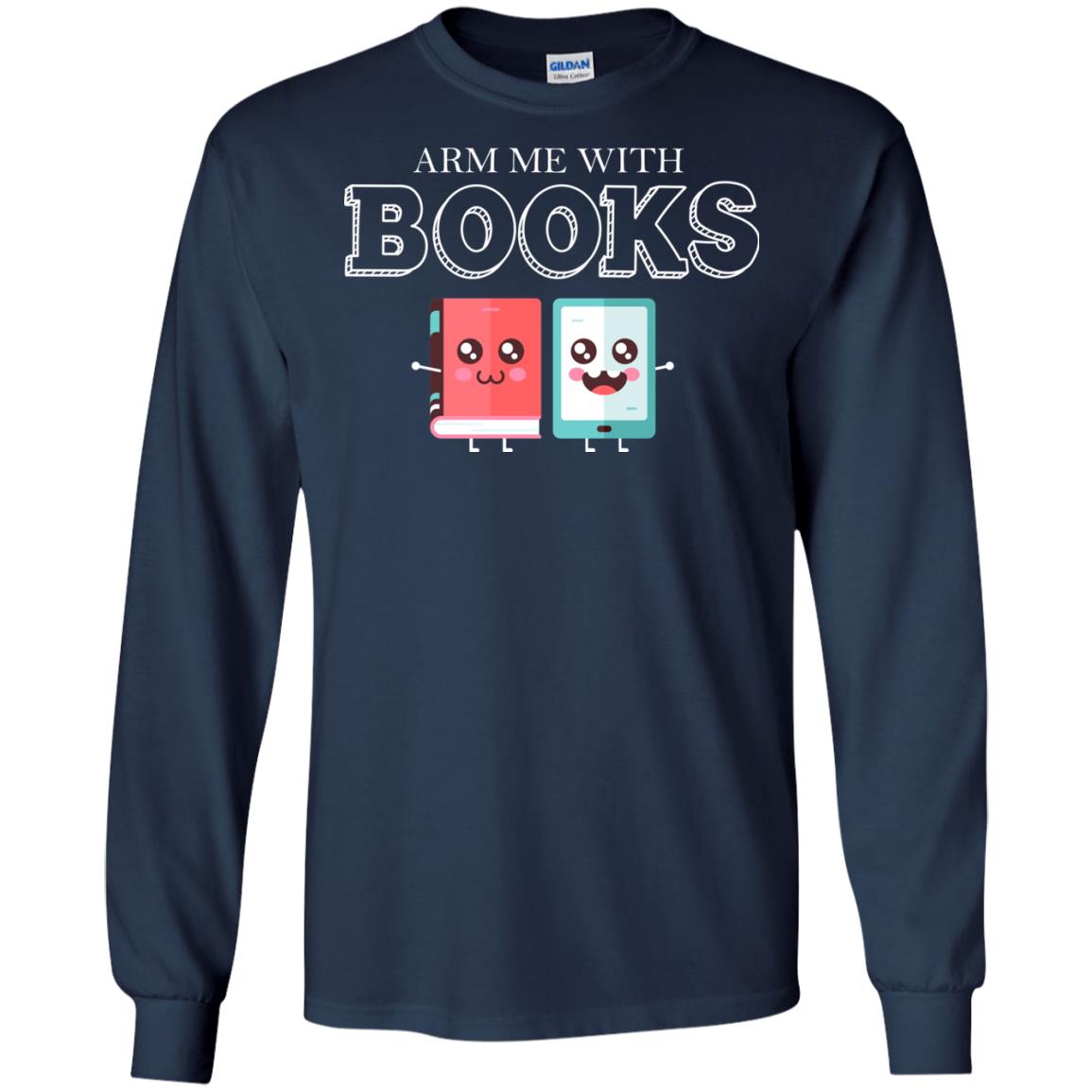 Arm Me With Books Gun Control T-shirt Navy