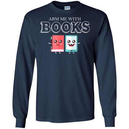 Arm Me With Books Gun Control T-shirt Navy
