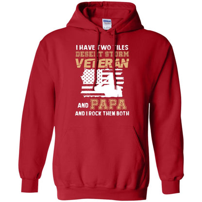 Veteran And Papa And I Rock Them Both Veteran Papa Shirt Red