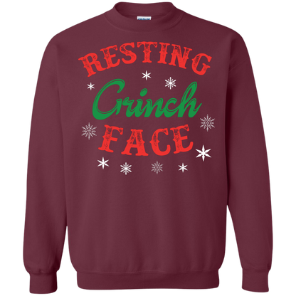 Christmas T-Shirt Resting Grinch Face Maroon