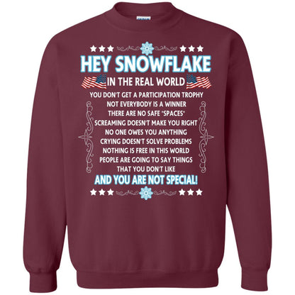Hey Snowflake In The Real World Military T-shirt Maroon