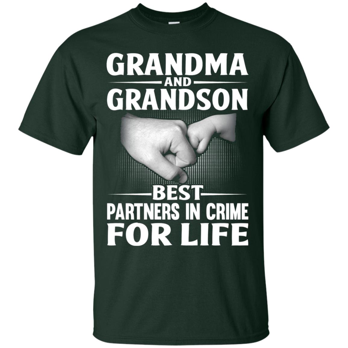Grandma And Grandson Best Partners In Crime For Life Family T-shirt Forest