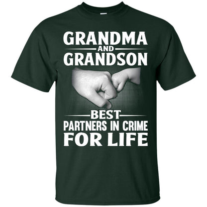 Grandma And Grandson Best Partners In Crime For Life Family T-shirt Forest