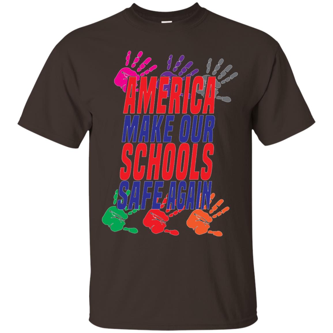 America Make Our Schools Safe Again Gu Control T-shirt Dark Chocolate
