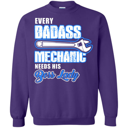 Every Badass Mechanic Needs His Boss Lady Shirt Purple