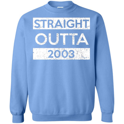 Brithday T-shirt Straight Outta 2003 Carolina Blue