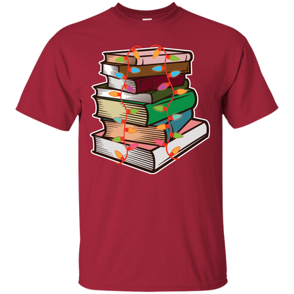 Fairy Lights Christmas Gift T-shirt Book Lover Cardinal