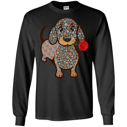 Dachshund Quilts Idea Gift Shirt For Mens Womens Black