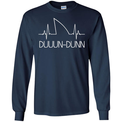 Funny Shark Shirt Feat. Shark Heartbeat Shark Lovers T-shirt Navy
