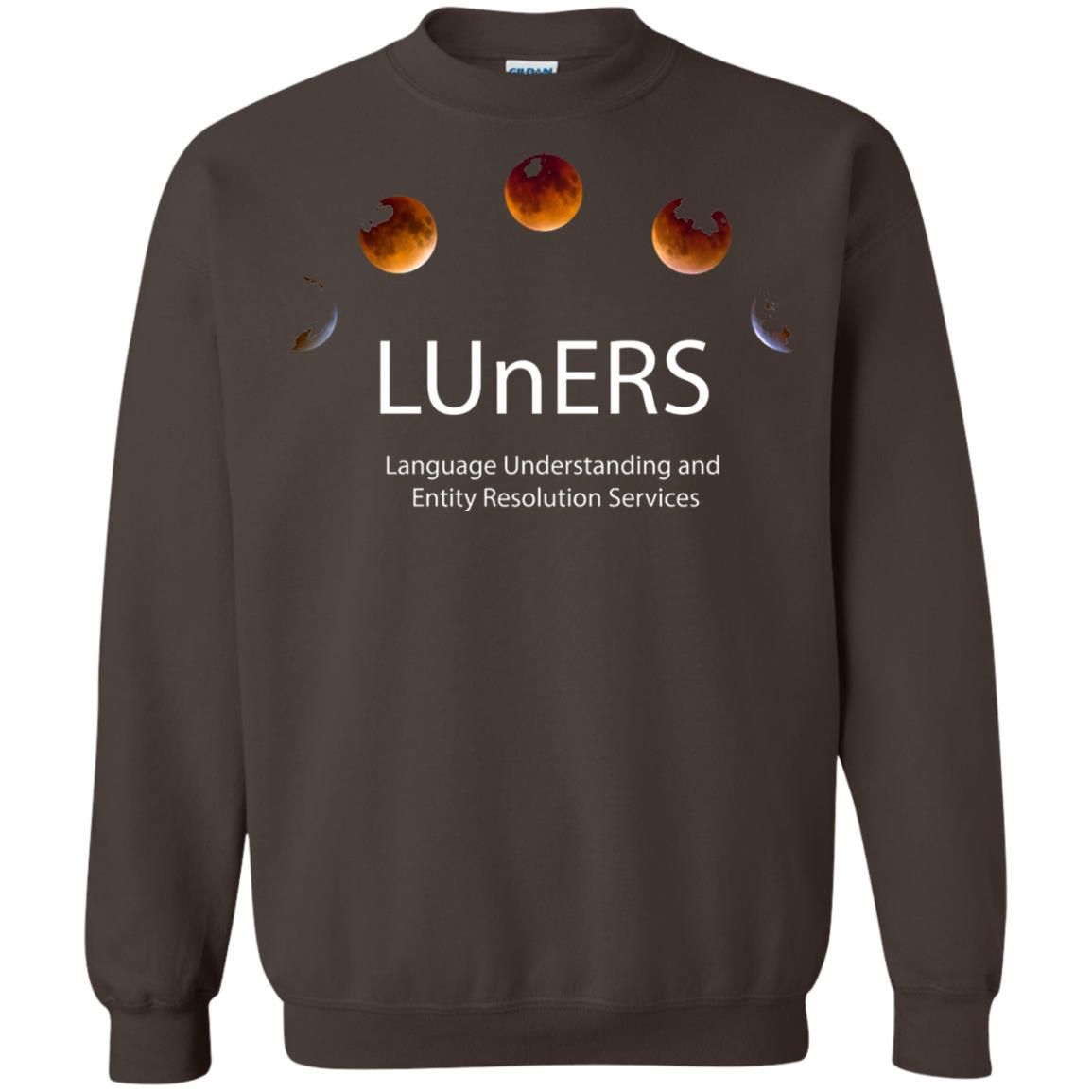Luners Team T-shirt Language Understanding And Entity Resolution Services Dark Chocolate