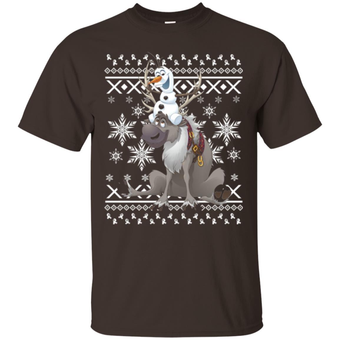 Film T-shirt Frozen Olaf Sven Riding Antler Dark Chocolate
