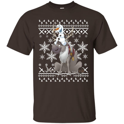 Film T-shirt Frozen Olaf Sven Riding Antler Dark Chocolate