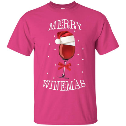 Merry Wine-mas X-mas Wine Drinking Lovers Gift Shirt Heliconia