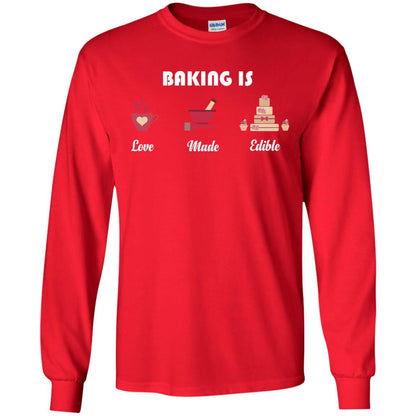 Baker T-shirt Baking Is Love Made Edible Red