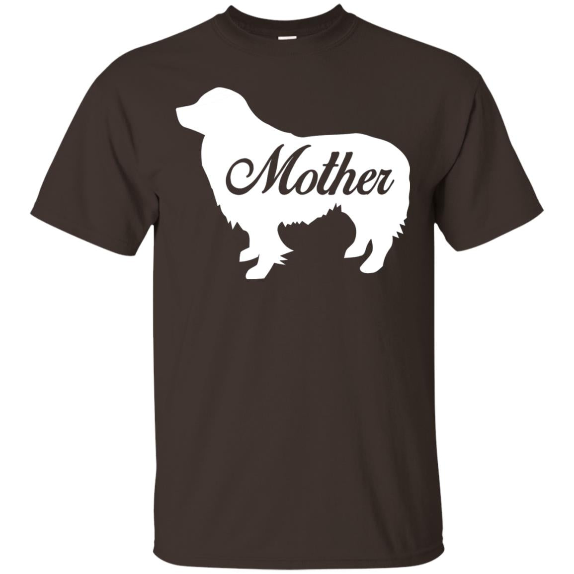 Border Collie Dog Mom T-shirt Dark Chocolate