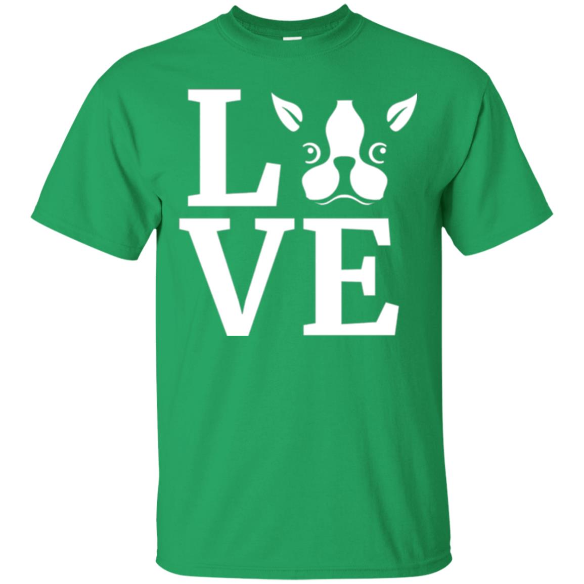 Dog Lovers T-shirt I Love My Boston Terrier Irish Green