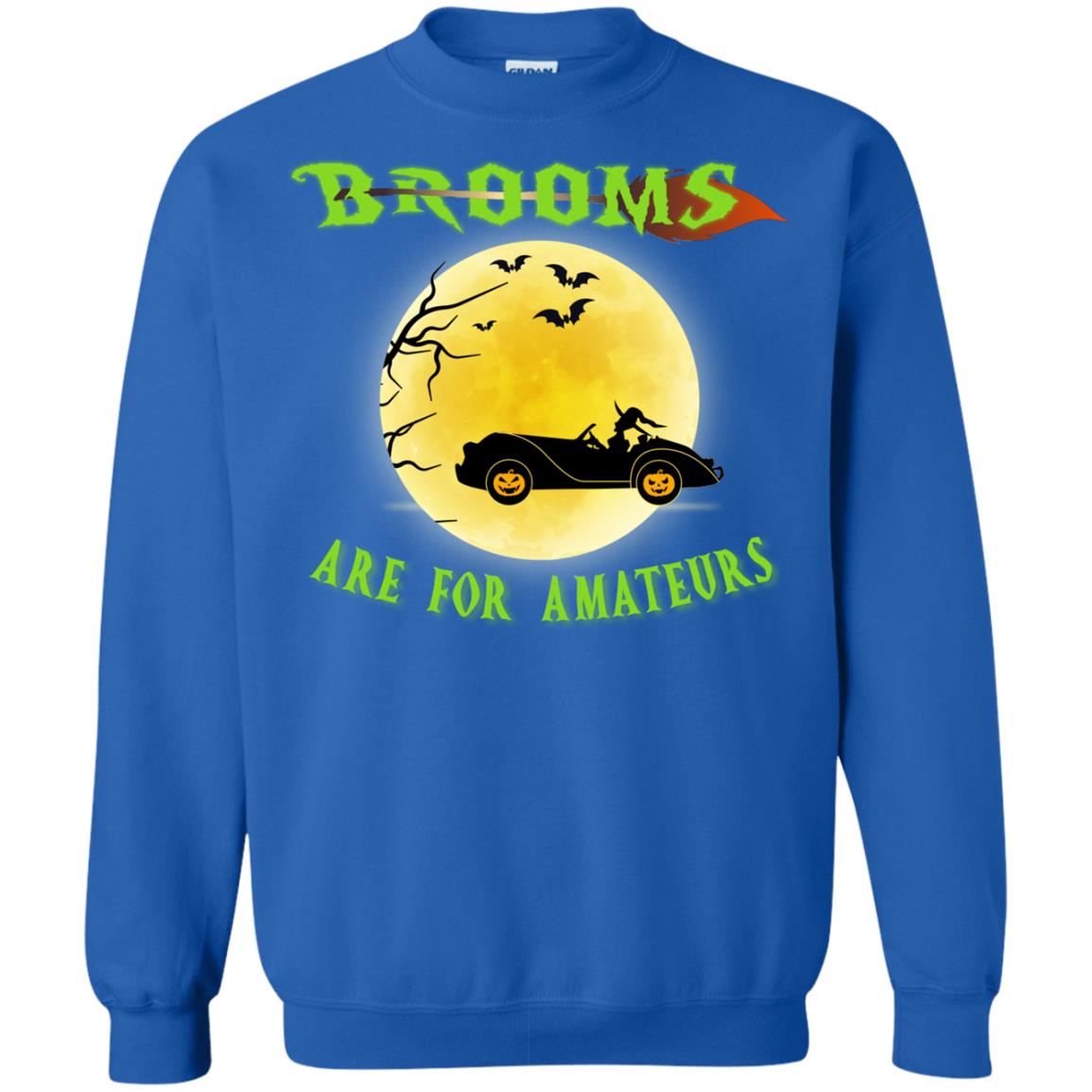 Brooms Are For Amateurs Witches Drive Car Funny Halloween Shirt Royal