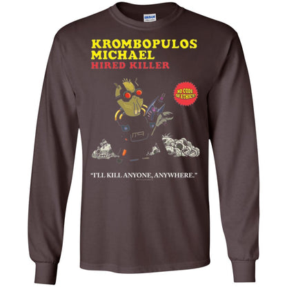 Film T-shirt Krombopulos Michael Hired Killer Dark Chocolate