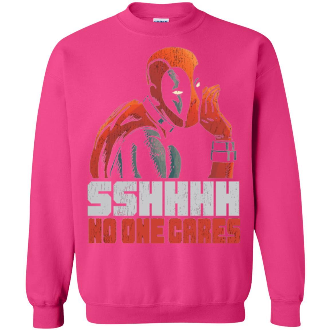 Marvel Deadpool T-shirt Sshhhh No One Cares Whisper Graphic Heliconia