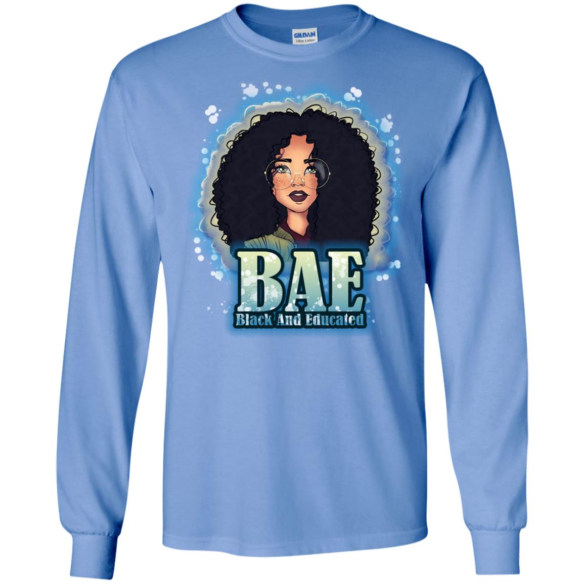 Bae Shirt Black And Educated Carolina Blue