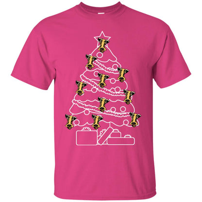 Terrier Dog Face Christmas Tree Gift Shirt Heliconia