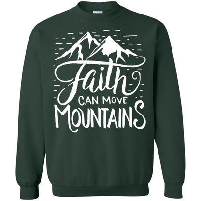Faith Can Move Mountains Christian Gift Shirt Forest Green