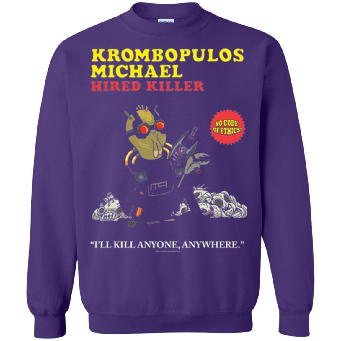 Film T-shirt Krombopulos Michael Hired Killer Purple