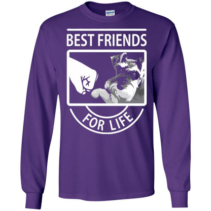 Schnauzer Lover T-shirt Best Friends For Life Purple