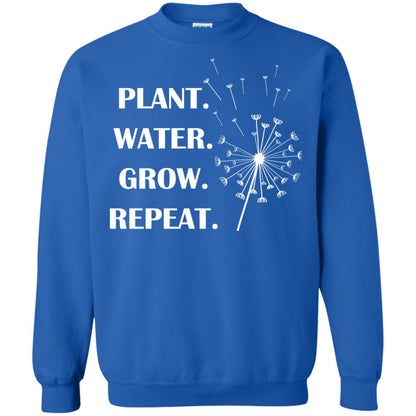 Plant Water Grow Repeat Gradener T-shirt Royal