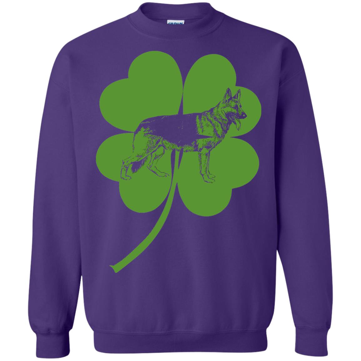 German Shepherd Saint Patrick_s Day T-shirt Purple