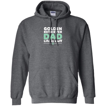 Daddy T-shirt Golden Retriever Dad Life Is Ruff Dark Heather