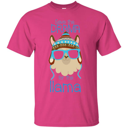 Llama Lovers T-shirt Save The Drama For The Llama Heliconia