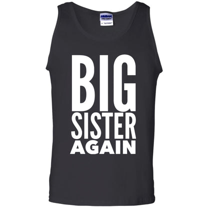 Big Sister Again Sibling Family T-shirt Black