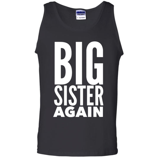 Big Sister Again Sibling Family T-shirt Black