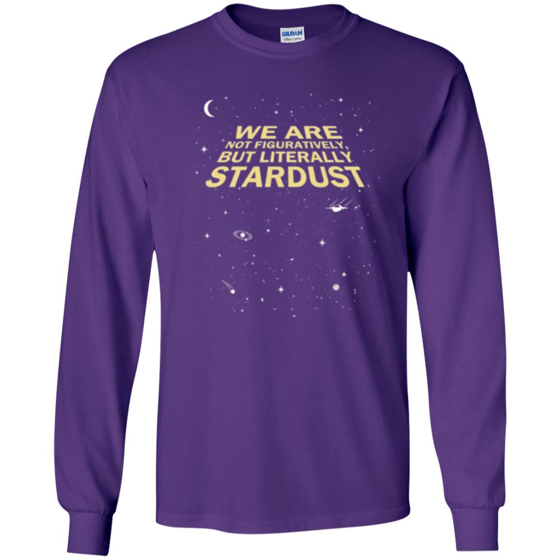 Astronaut T-shirt We Are Not Figuratively But Literally Stardust Purple