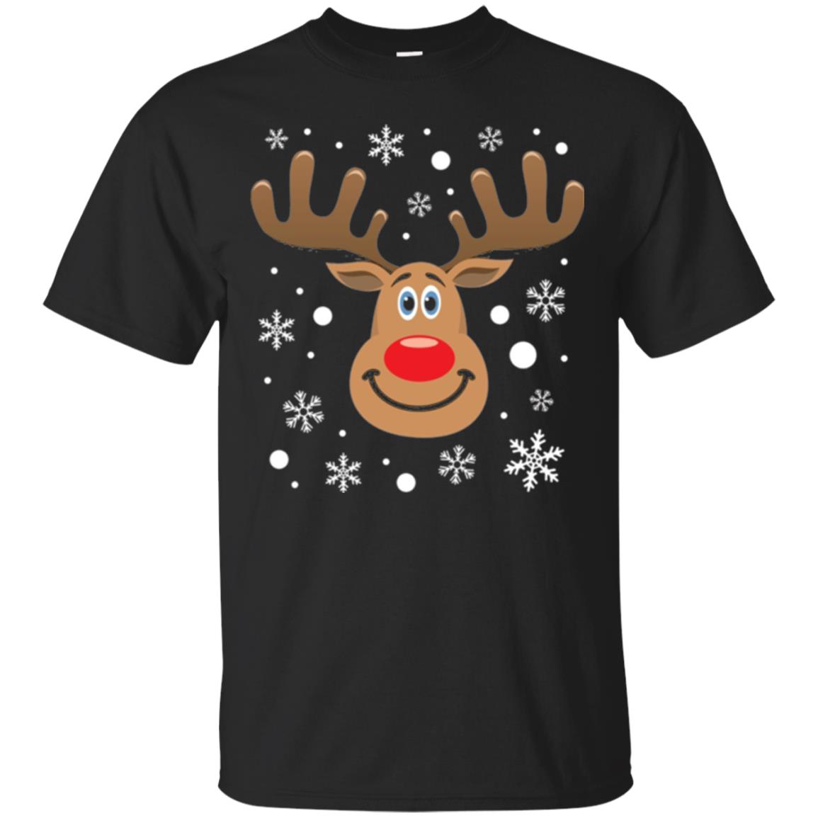 Christmas T-shirt Reindeer Merry Christmas Black