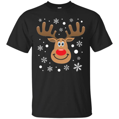 Christmas T-shirt Reindeer Merry Christmas Black