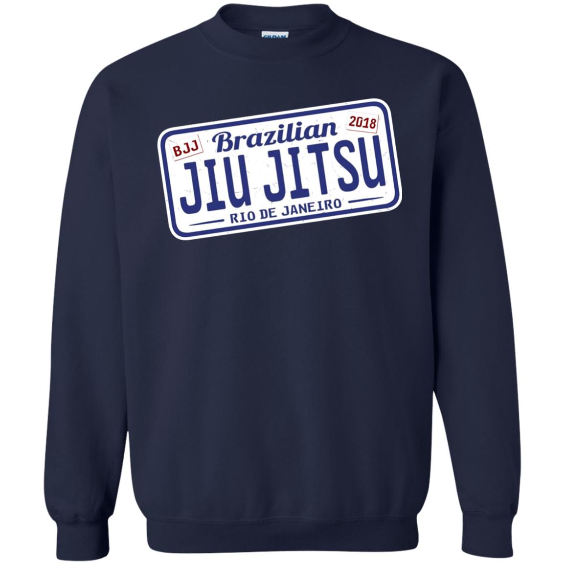 Funny Jiu Jitsu Bjj License Plate T-shirt Navy