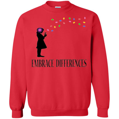 Embrace Differences Shirt Proud Autism Awareness T-shirt Red