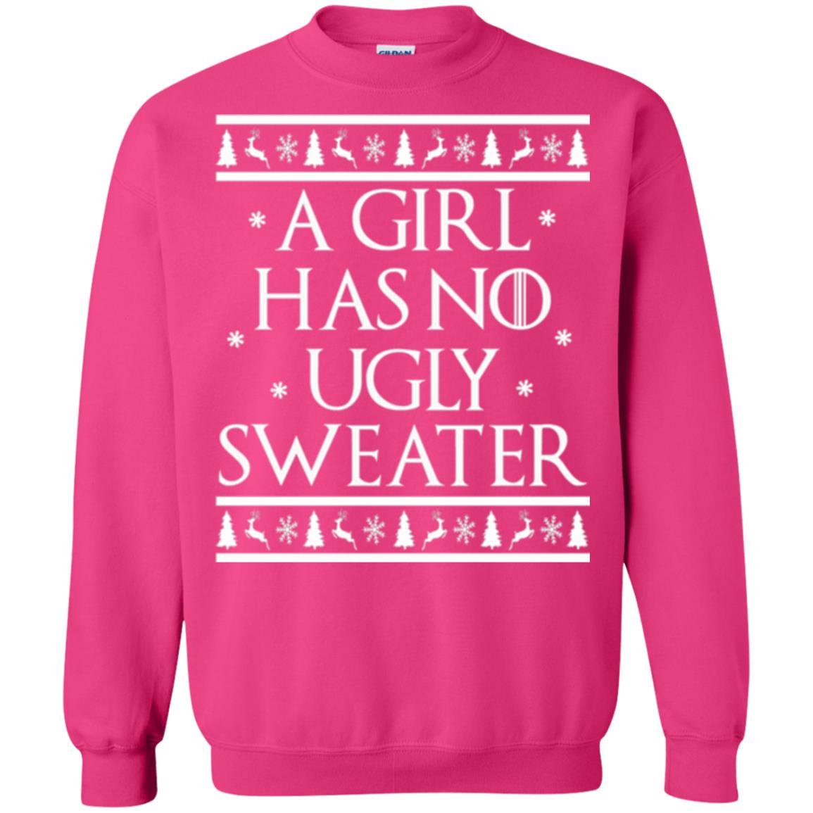 Christmas T-shirt A Girl Has No Ugly Sweater Heliconia