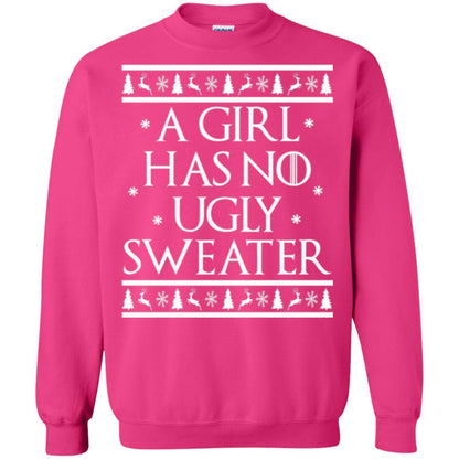 Christmas T-shirt A Girl Has No Ugly Sweater Heliconia