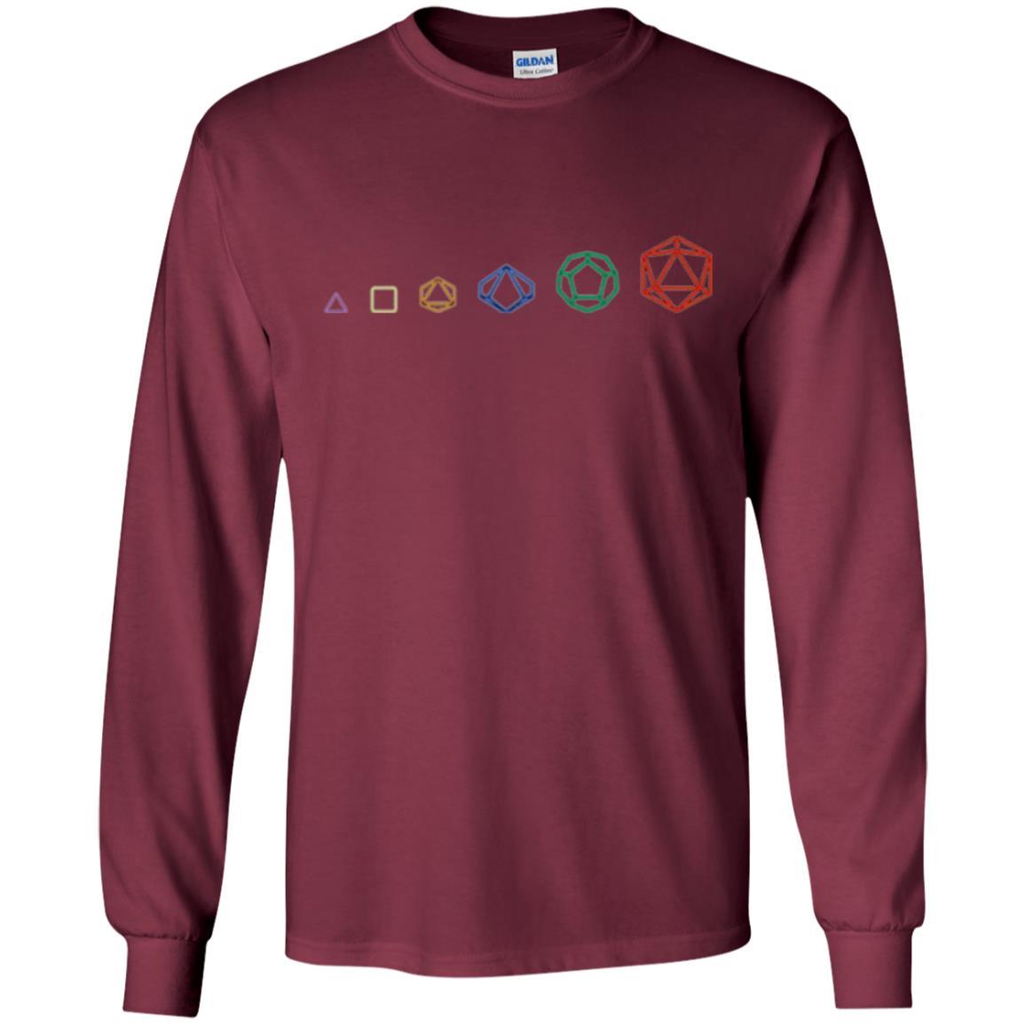 Gamer T-shirt D20 Dice Evolution Role T-shirt Maroon