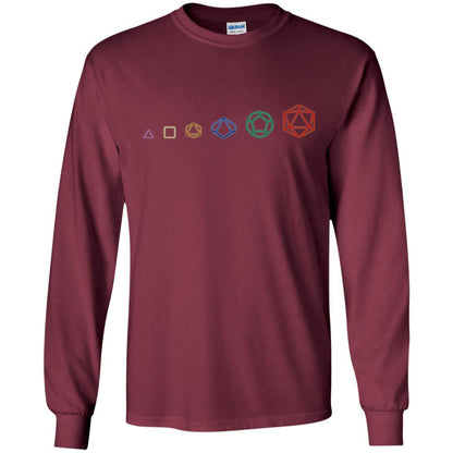 Gamer T-shirt D20 Dice Evolution Role T-shirt Maroon